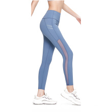 High Waist Breathable Mesh Inset Slim Fitness Stretchable Quick Dry Women Yoga Pants Leggings